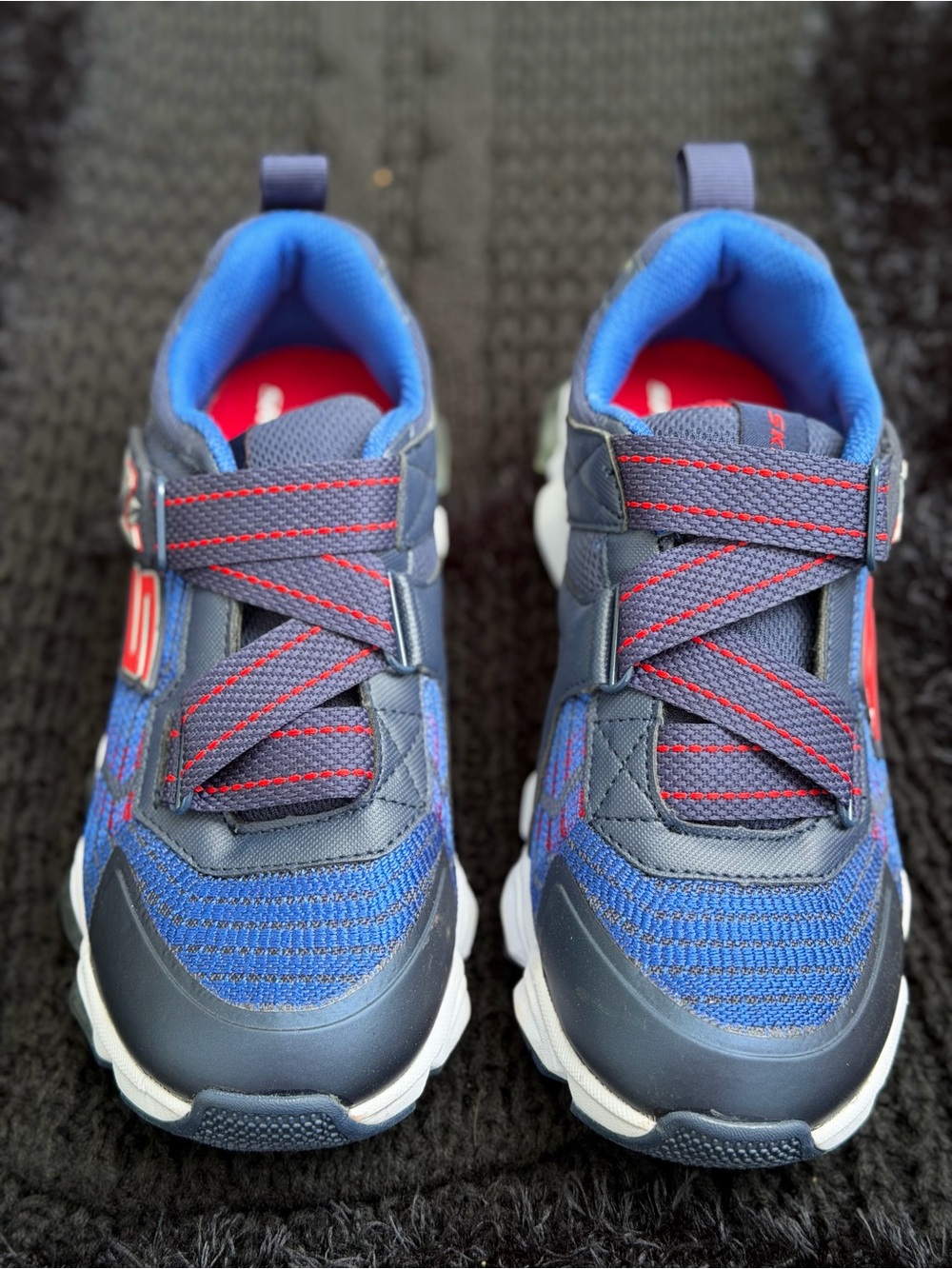 Skechers Boys Navy and Red Athletic Sneakers